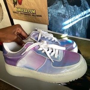 jeffrey campbell fairy holographic court sneakers